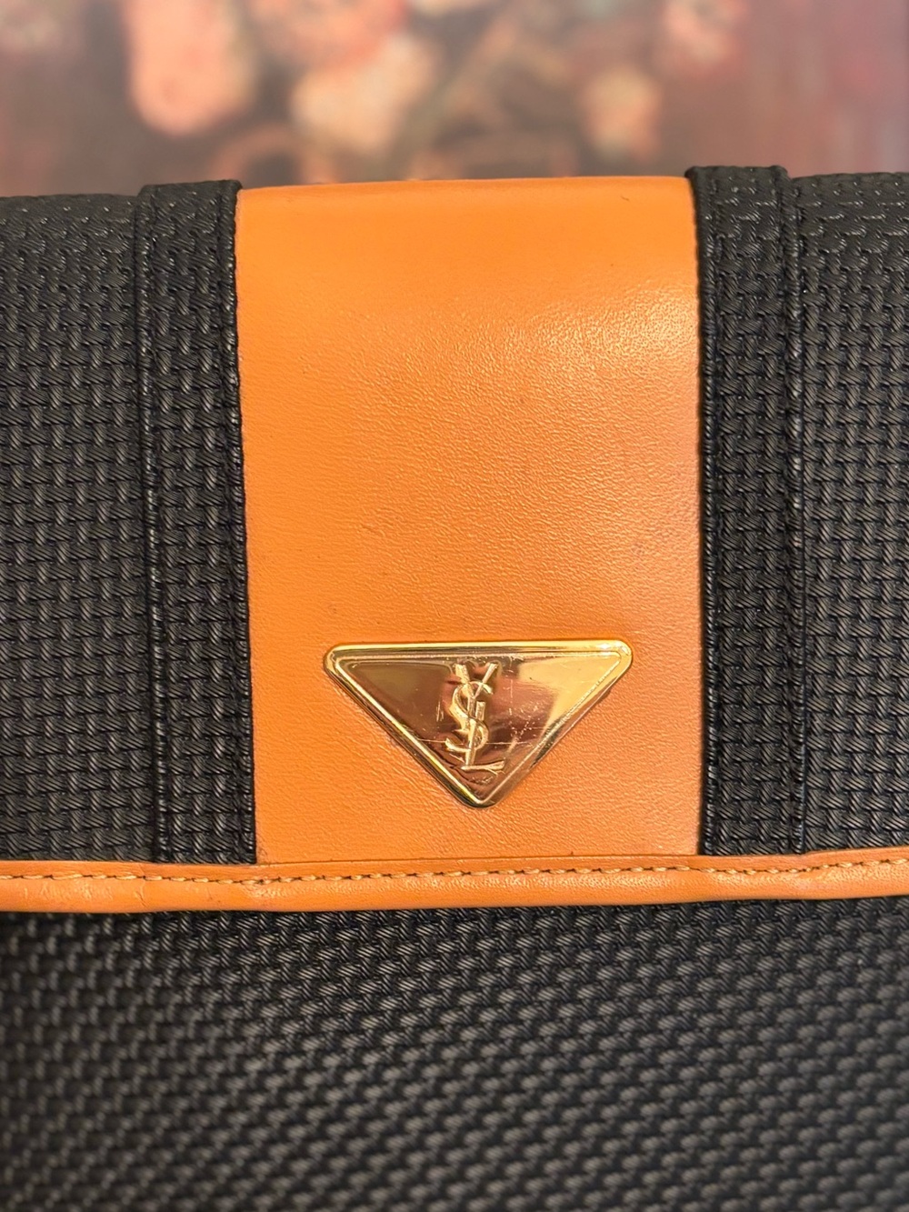 Vintage Yves Saint Laurent Black and Tan Clutch - Picture 2 of 12